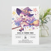 Invitation Pastel Whimsy Wizard Anniversaire (Debout devant)