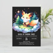 Invitation Pastel Wild Fox Anniversaire numérique (Debout devant)