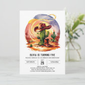 Invitation Pastel Wild West Cowboy Anniversaire (Debout devant)