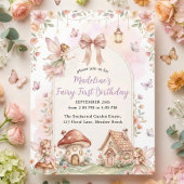 Invitation Pastel Wildflower Fairy First 1st Birthday Party