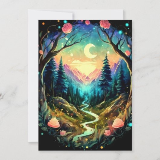 Invitation Pastel Woods Timber Anniversaire (Dos)