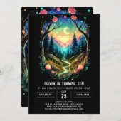 Invitation Pastel Woods Timber Anniversaire (Devant / Derrière)