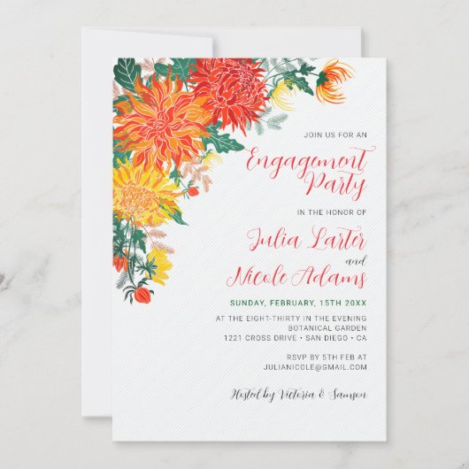 Invitation Pastel Yellow Spring Dahlia (Devant)