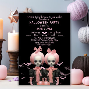 Invitation Pasteloween Jumeaux Déplaisants Adulte Halloween