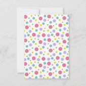Invitation Pastels Personnalisés Multicolores à Points (Dos)