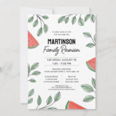 Invitation Pastèque de l'arbre d'été de la Réunion familiale  (Devant)