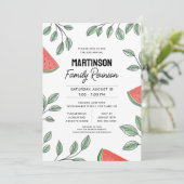 Invitation Pastèque de l'arbre d'été de la Réunion familiale  (Debout devant)