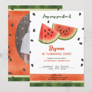 Invitation Pastèque de toute façon que vous la coupez Fête du