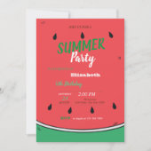 Invitation Pastèque, Fête d'été (Devant)