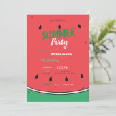 Invitation Pastèque, Fête d'été (Debout devant)