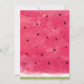 Invitation Pastèque, fête d'été Anniversaire (Dos)