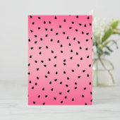 Invitation Pastèque Graines Noires Vibes d'Été Rose Juteuse (Debout devant)