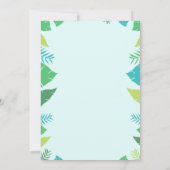 Invitation Pastèque mignonne, feuilles tropicales Baby Showe (Dos)