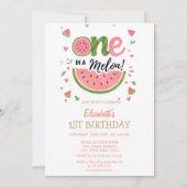 Invitation Pastèque One In A Melon 1er Anniversaire (Devant)