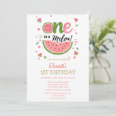 Invitation Pastèque One In A Melon 1er Anniversaire (Debout devant)