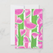 Invitation Pastèque Premier Anniversaire Cake Knife Poem (Dos)