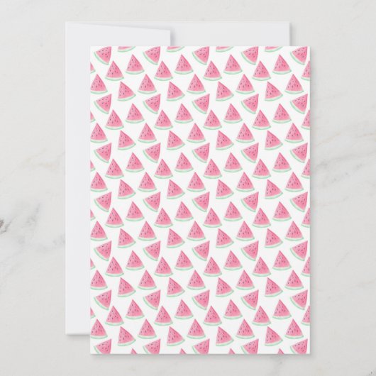 Invitation Pastèque Une Dans Une Melon Petite Fille Douce (Dos)