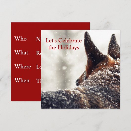 Invitation Pasteur allemand de vacances (Devant / Derrière)