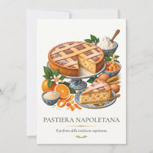 Invitation Pastiera Napoletana – Vintage Italian Dessert