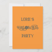 Invitation Patch Citrouille Halloween personnalisé (Dos)