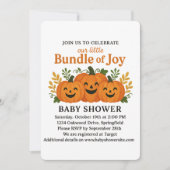 Invitation Patch de Citrouille d'automne de Glittery Fun (Devant)