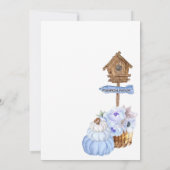Invitation Patch de citrouilles bleues Maison pour oiseaux Ga (Dos)