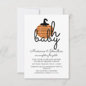 Invitation Patch de citrouilles Oh bébé Citrouilles Shower de (Devant)