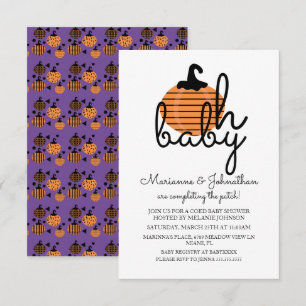 Invitation Patch de citrouilles Oh bébé Citrouilles Shower de