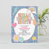 Invitation Patch Denim Hello Double Digits 10e Anniversaire (Debout devant)