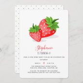 Invitation Patch fraise (Devant / Derrière)