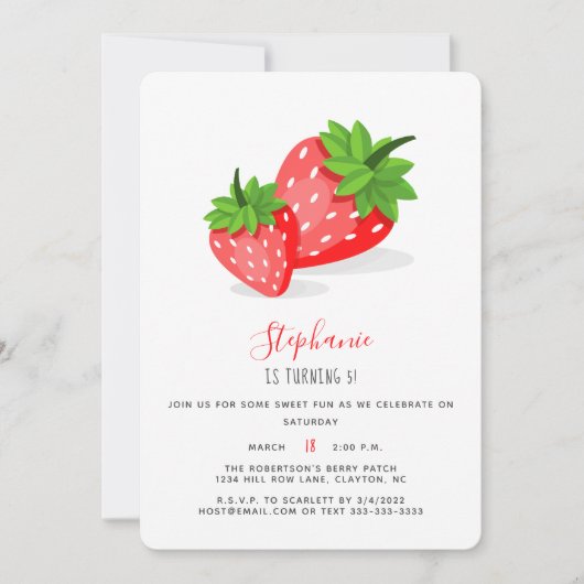 Invitation Patch fraise (Devant)
