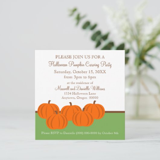 Invitation Patch Halloween (Debout devant)