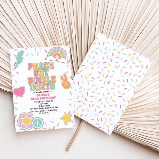 Invitation Patch Prépa Adieu Chiffres Simples 10e Anniversair