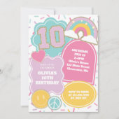 Invitation Patch Preppy 10e anniversaire (Devant)
