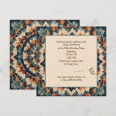 Invitation Patchwork à la vieille mode en motif de courtepoin (Devant / Derrière)