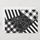 Invitation Patchwork araignée noir et blanc pour soirée Hallo (Dos)