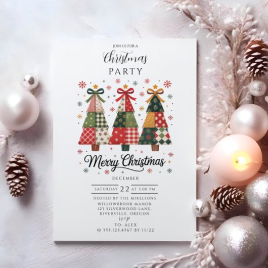 Invitation Patchwork Christmas