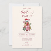 Invitation Patchwork Christmas Tree Preppy (Devant)