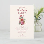 Invitation Patchwork Christmas Tree Preppy (Debout devant)