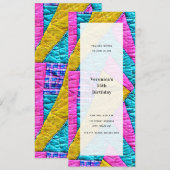 Invitation Patchwork Courte Inspirée Fête Générique Tout Usag (Devant / Derrière)