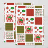 Invitation Patchwork de pastèque (Devant / Derrière)