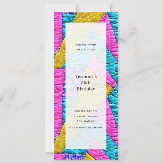 Invitation Patchwork Quilt Inspiré Générique All Purpose Part (Devant)