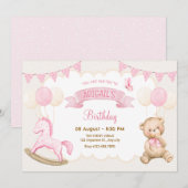 Invitation Pâte crème rose (Devant / Derrière)