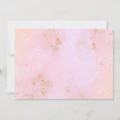 Invitation Pâte d'anniversaire en or rose arc-en-ciel de l'Un (Dos)