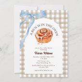 Invitation Pâte d'aquarelle dans le Baby shower du four (Devant)