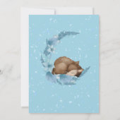 Invitation Pâte douce Pastel Bambi Fleurs Nuages Baby shower  (Dos)