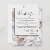 INVITATION PATELES BLANCS ET BLEUS MERCI FLORAL ÉLÉGANT (Devant)