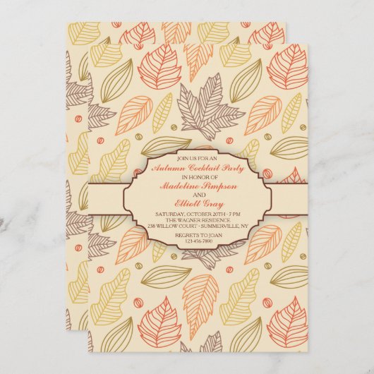 Invitation Patern automne (Devant / Derrière)
