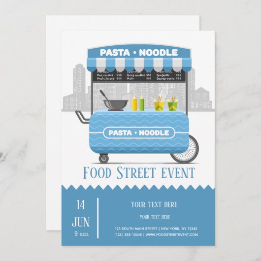 Invitation Pâtes de rue (Devant / Derrière)
