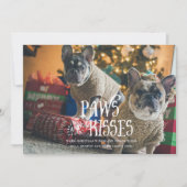 Invitation Pâtes et baisers Silly Pet Photo Holiday Card (Devant)